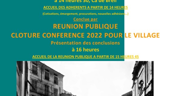 Assemblée générale 2023, le samedi 28 janvier à 14h30